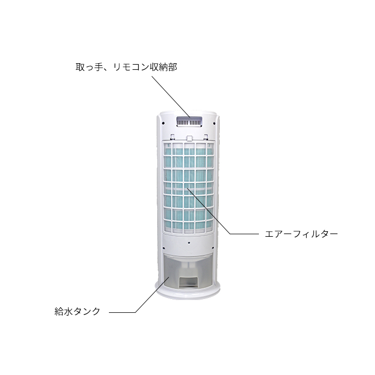 冷風扇SKJ-KT30R　バック